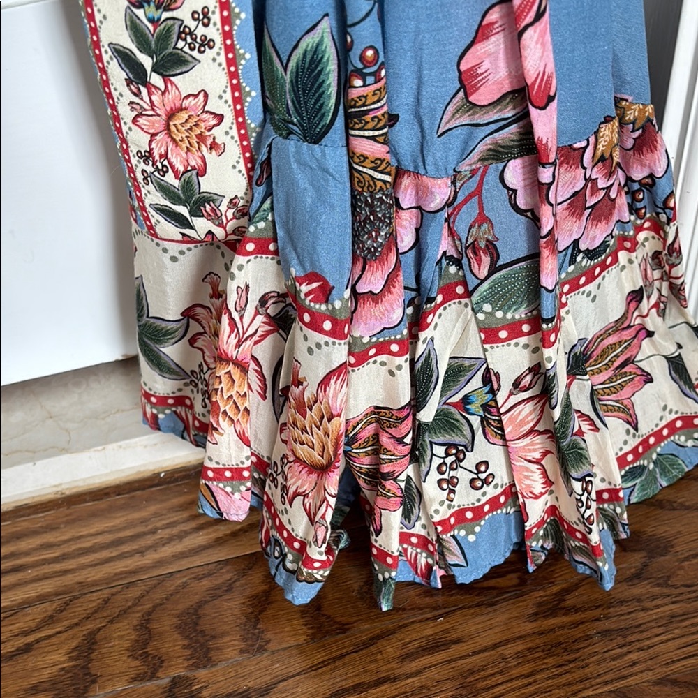 Farm Rio Puff Sleeve Belted Mini Sundress - Picture 6 of 11